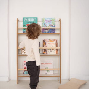 slim narrow montessori wall mounted library