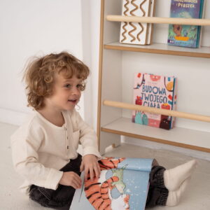 slim narrow montessori wall mounted library