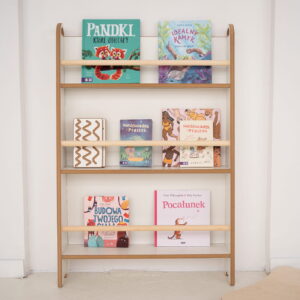 slim narrow montessori wall mounted library