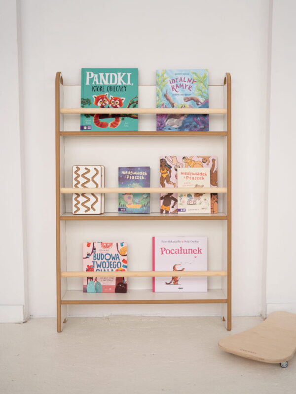 slim narrow montessori wall mounted library