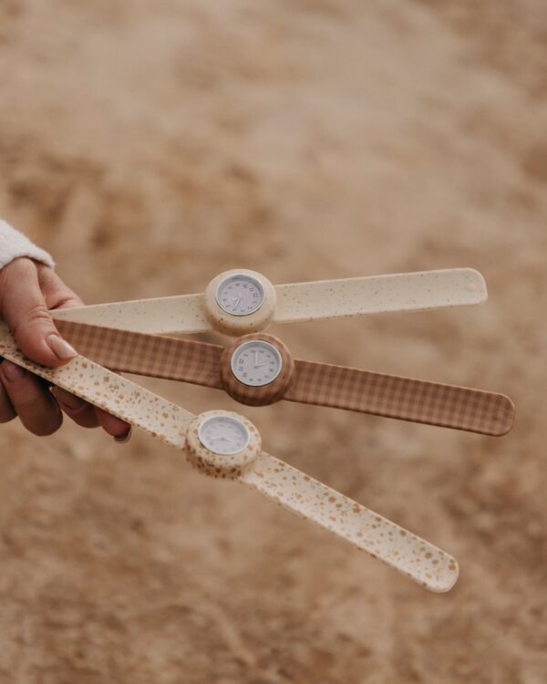 silicone watch for kids and adult strapies speckled nude