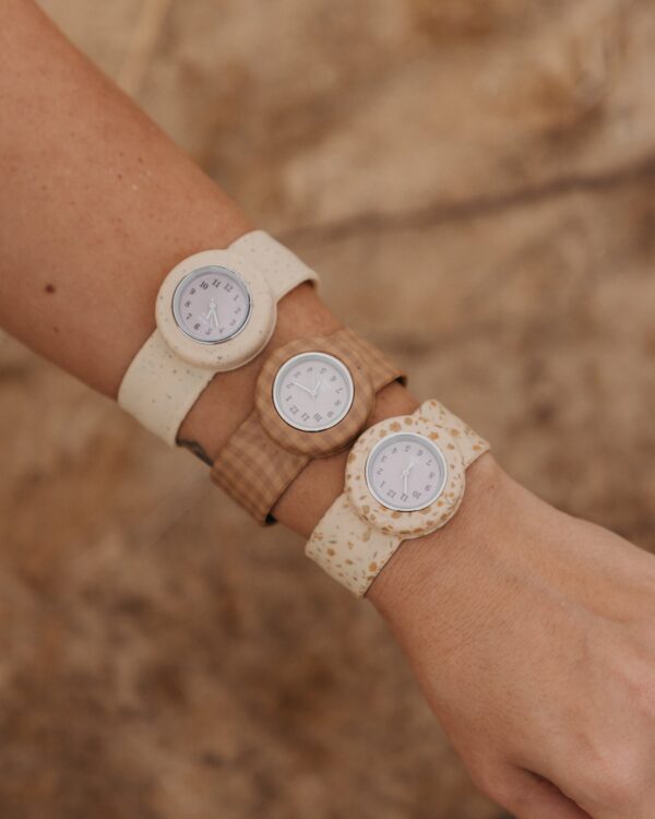 silicone watch for kids and adult strapies speckled nude