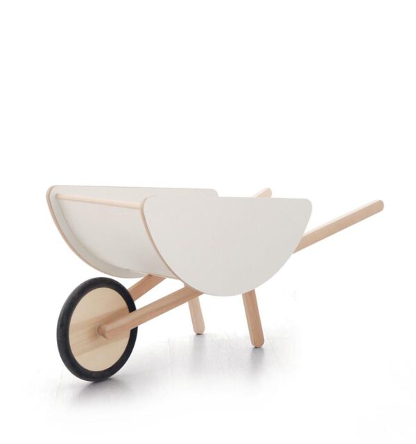 toy wheelbarrow white