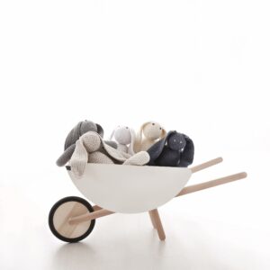 toy wheelbarrow white