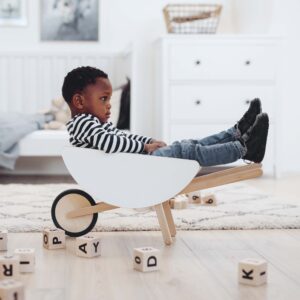 toy wheelbarrow white