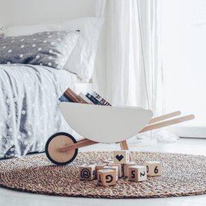 toy wheelbarrow white