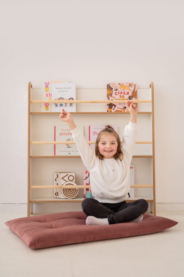 wide narrow montessori wall mounted library