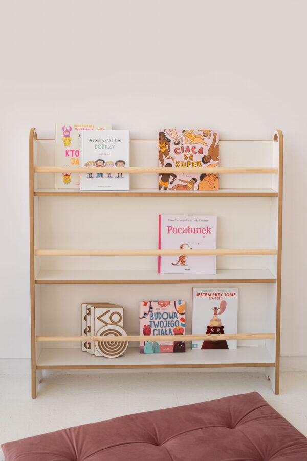 wide narrow montessori wall mounted library