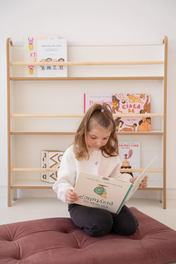 wide narrow montessori wall mounted library