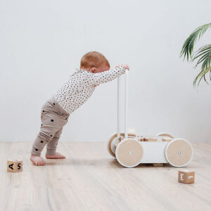 wooden baby walker white